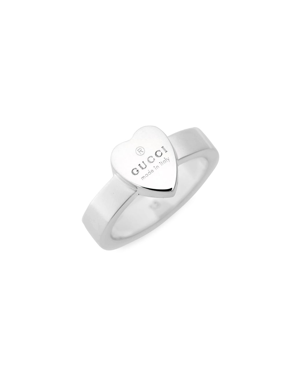 gucci heart silver ring