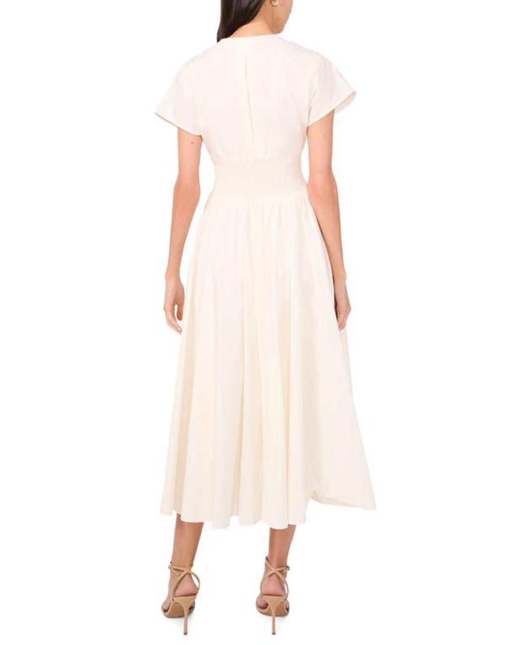 Parker The Noa Fit And Flare Dress in Natural | Lyst