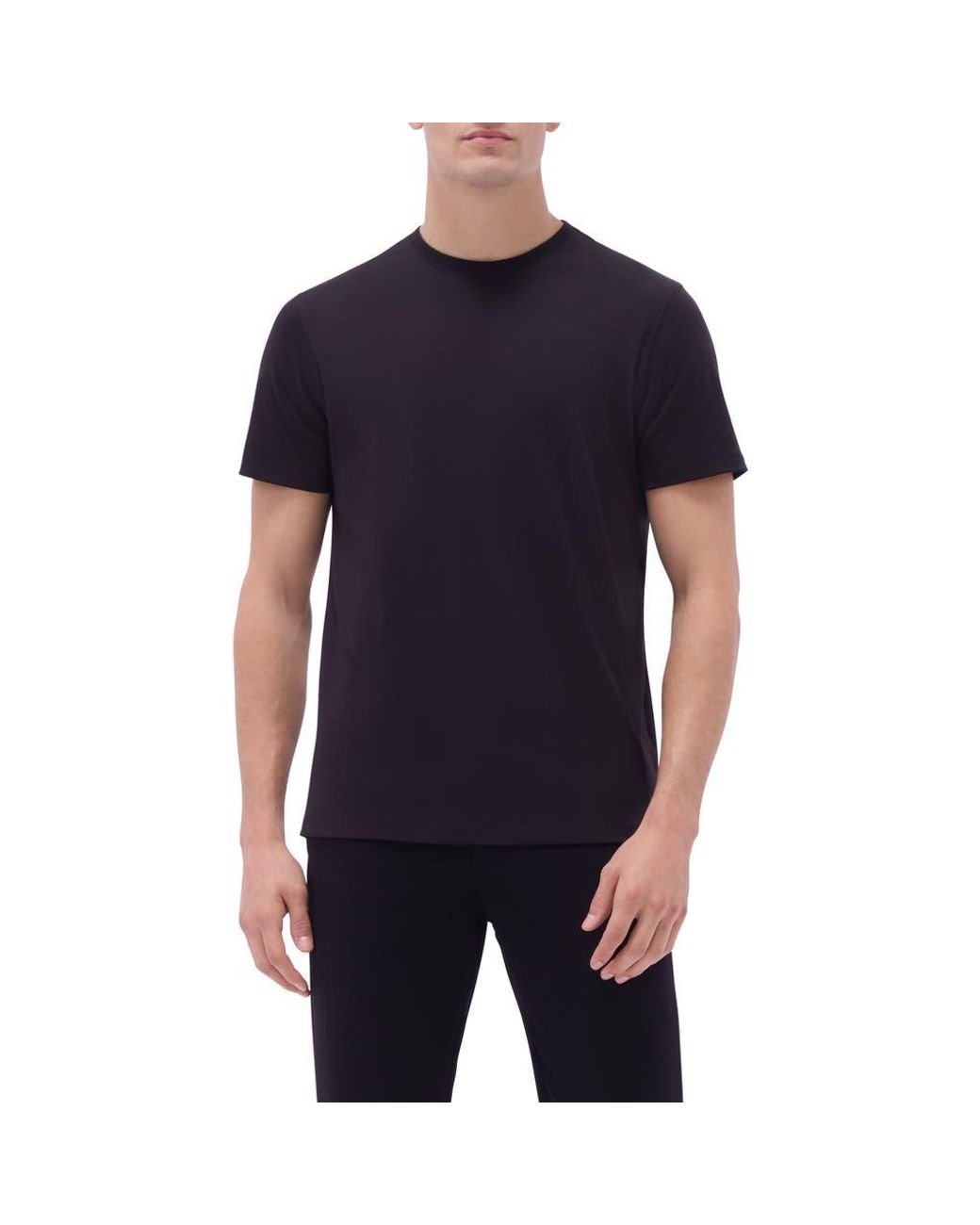 Bugatchi Blue Hank Solid Pima Cotton T-Shirt for men