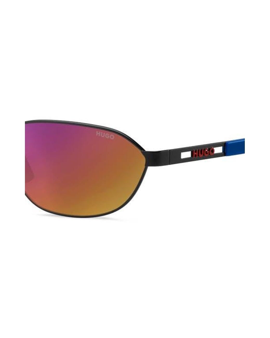 HUGO Pink 62Mm Rectangular Sunglasses for men