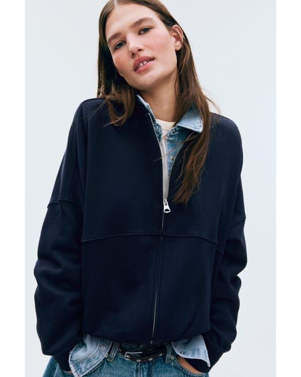 H&M Blue Bomber Jacket