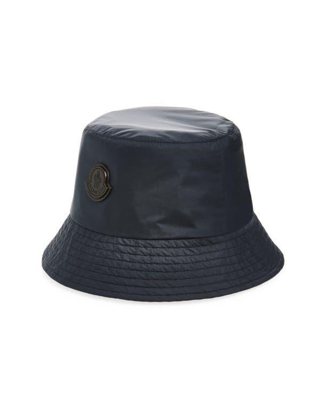 Moncler Black Reversible Logo Patch Bucket Hat for men