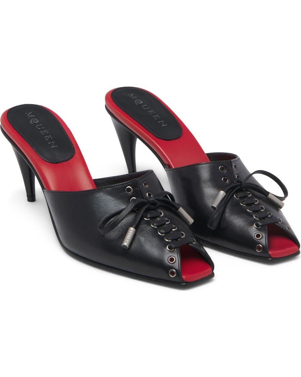 McQueen Red Lexie Peep Toe Sandal