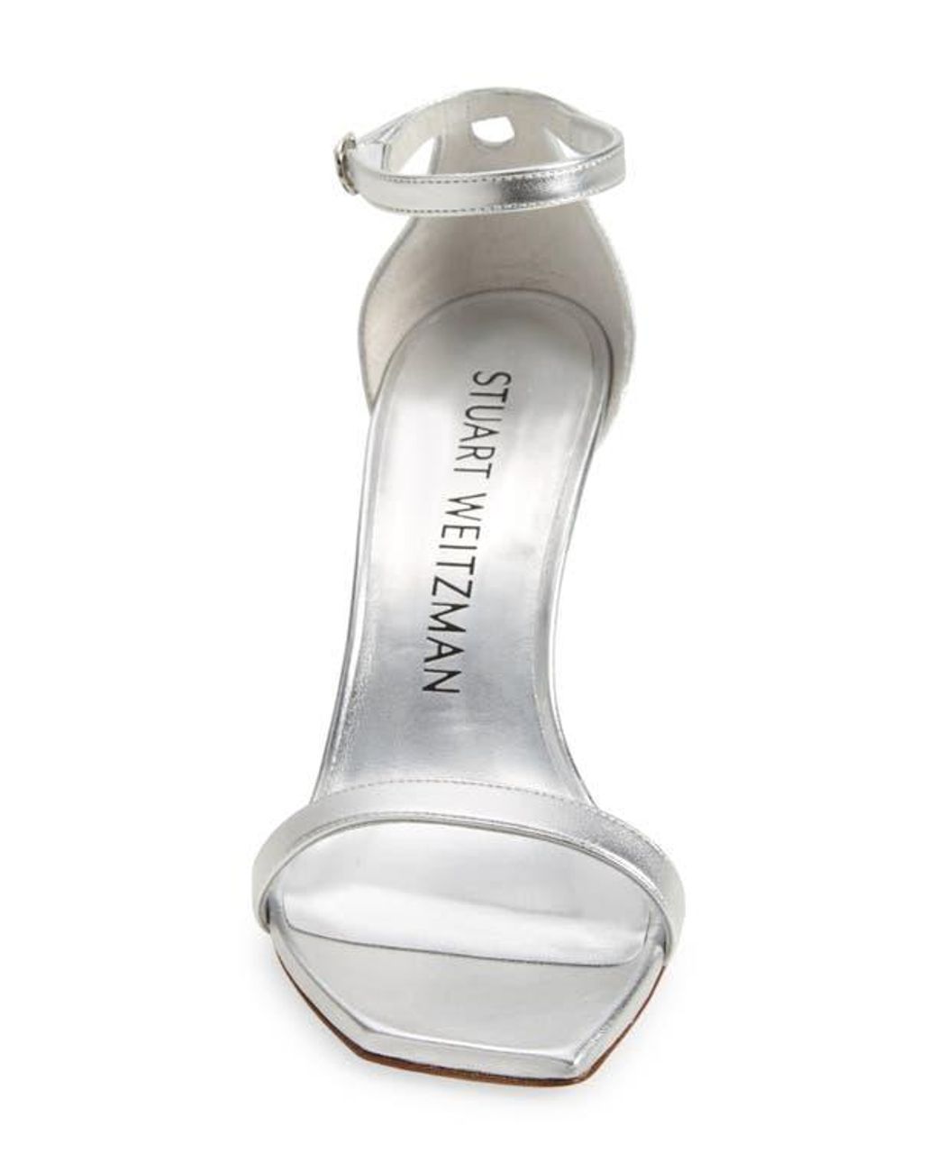 Stuart Weitzman Nunaked Curve 85 Sandal in White | Lyst