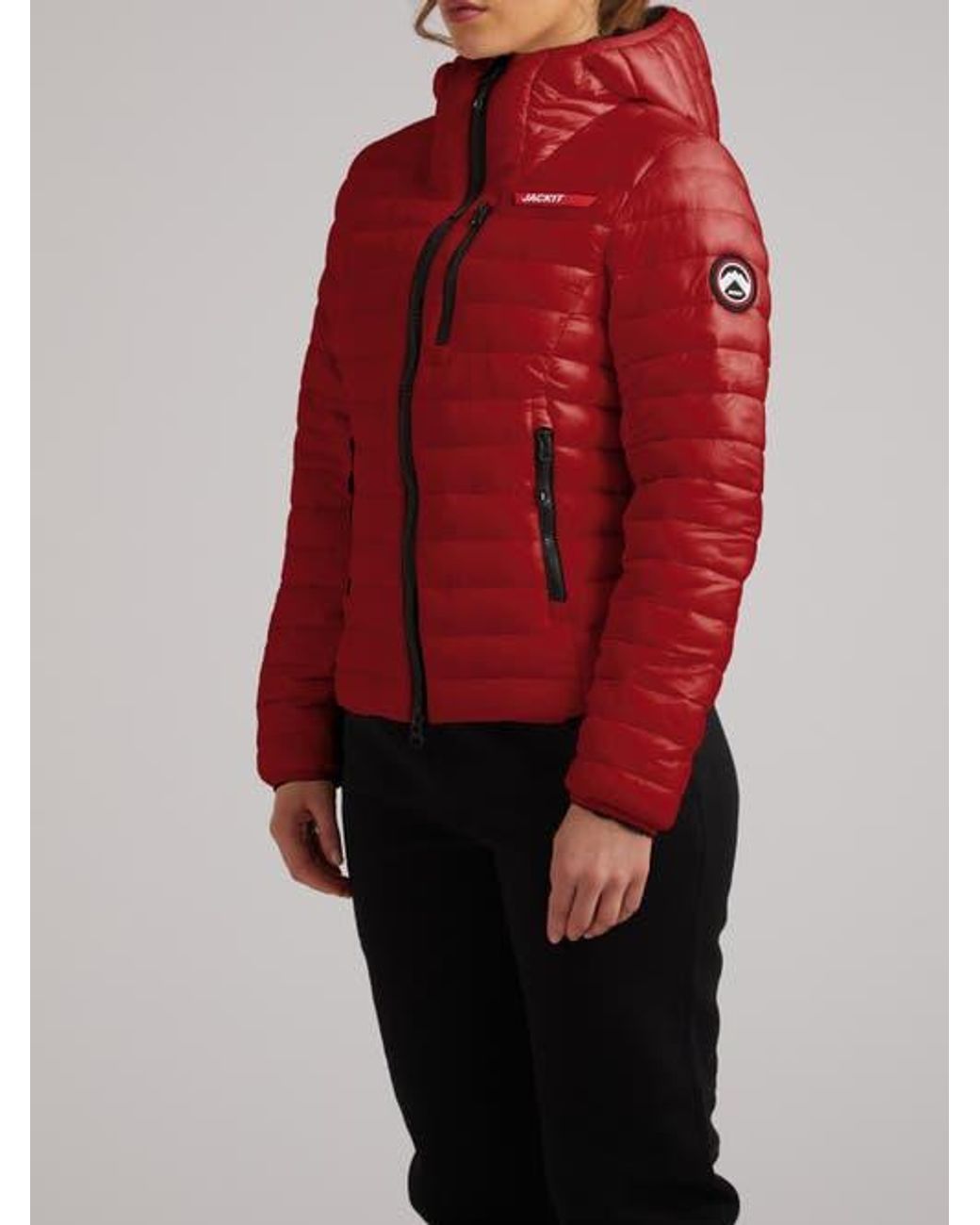 Jacket Red Satell1Te Padded Hooded Jacket