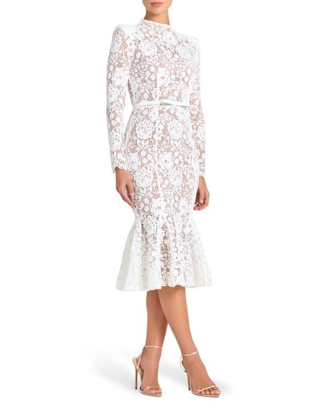 chinese dress ladies Kinsley White Lace Midi Dress main image 0