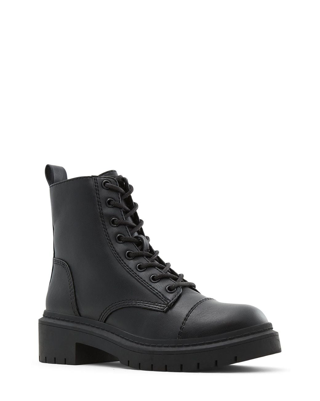 ALDO Black Goer Cap Toe Combat Boot