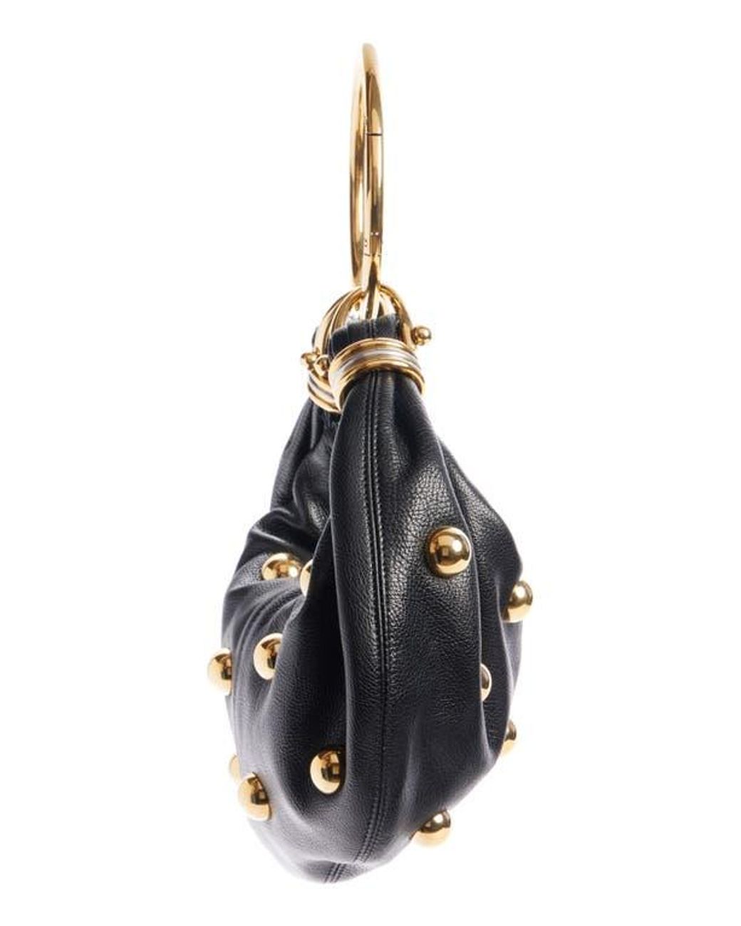 ハンドバッグ Chloe Small Bracelet Hobo Bag Blue Chloé Small Bracelet Hobo Bag In Grained Leather in Tapestry