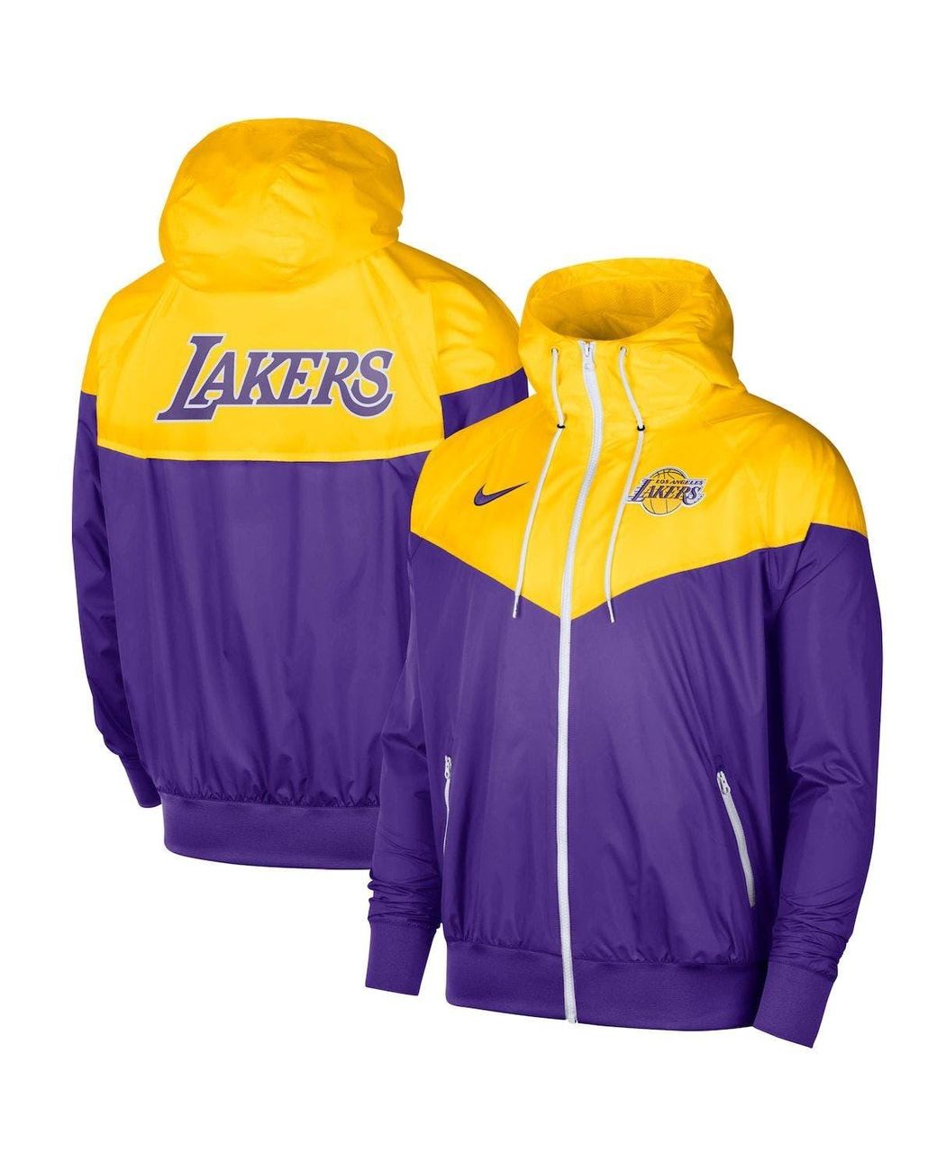 Nike Los Angeles Lakers 75th Anniversary Courtside Windrunner Raglan ...