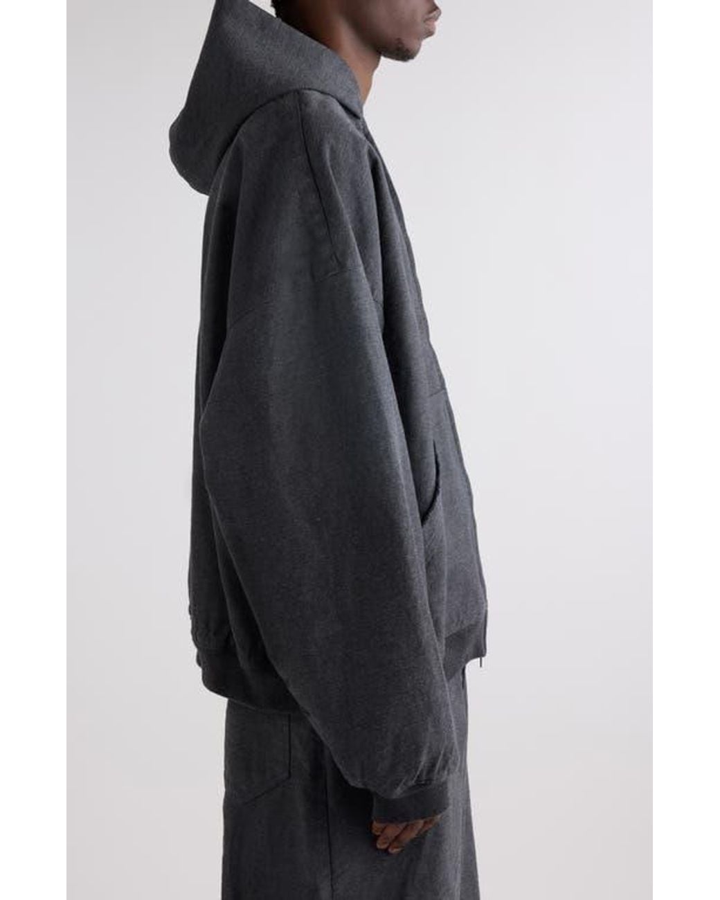 Balenciaga Black Trompe L'Oeil Hoodie for men