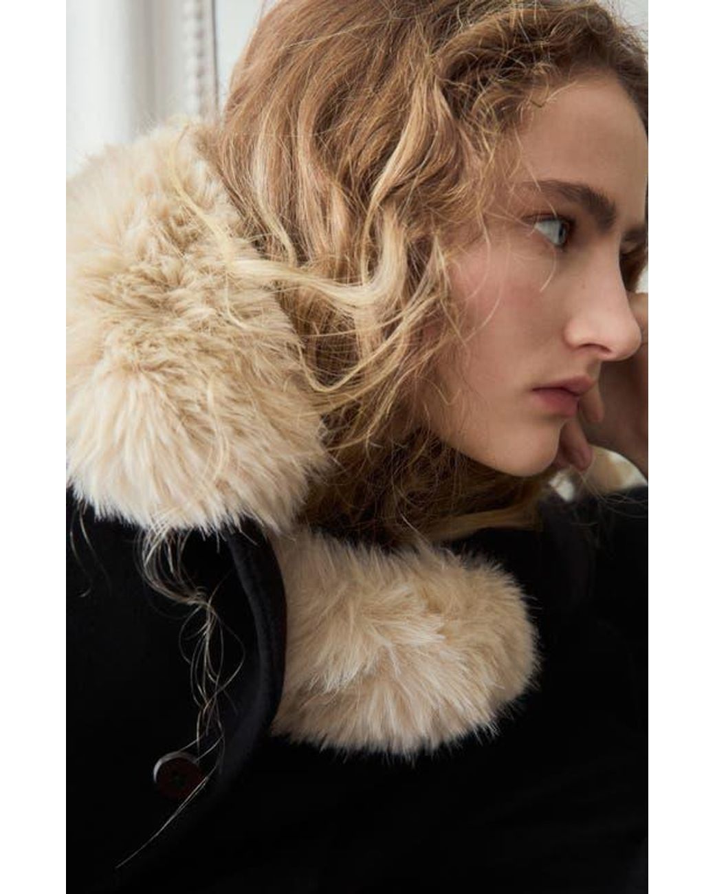 Mango Black Wool Blend Crop Jacket