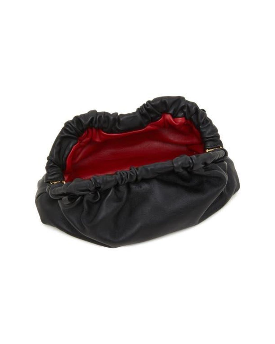 Mansur Gavriel Black Mini Cloud Leather Clutch