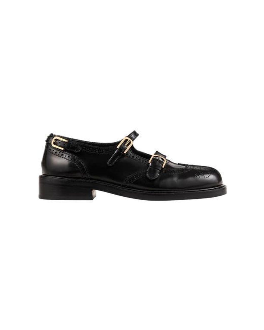 Sandro Black Multi-Buckle Mary Jane Loafers