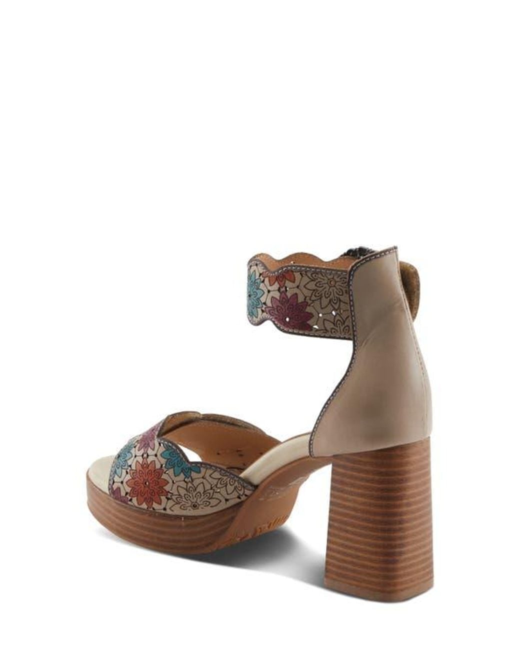 Spring Step Brown Bangles Ankle Strap Platform Sandal