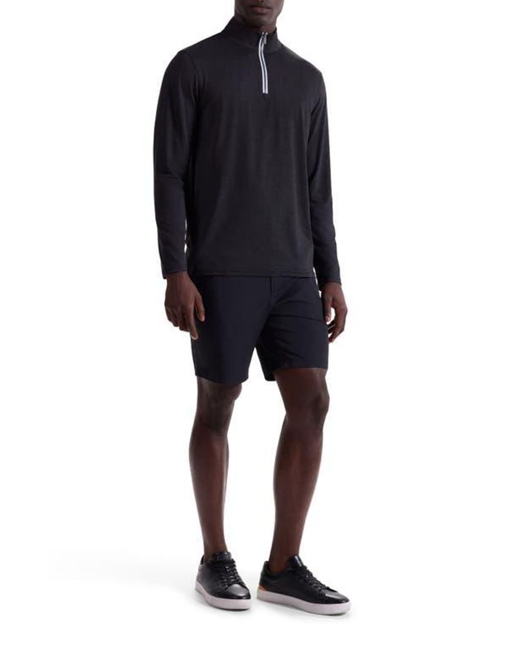 Bugatchi Blue Quarter Zip Pullover for men