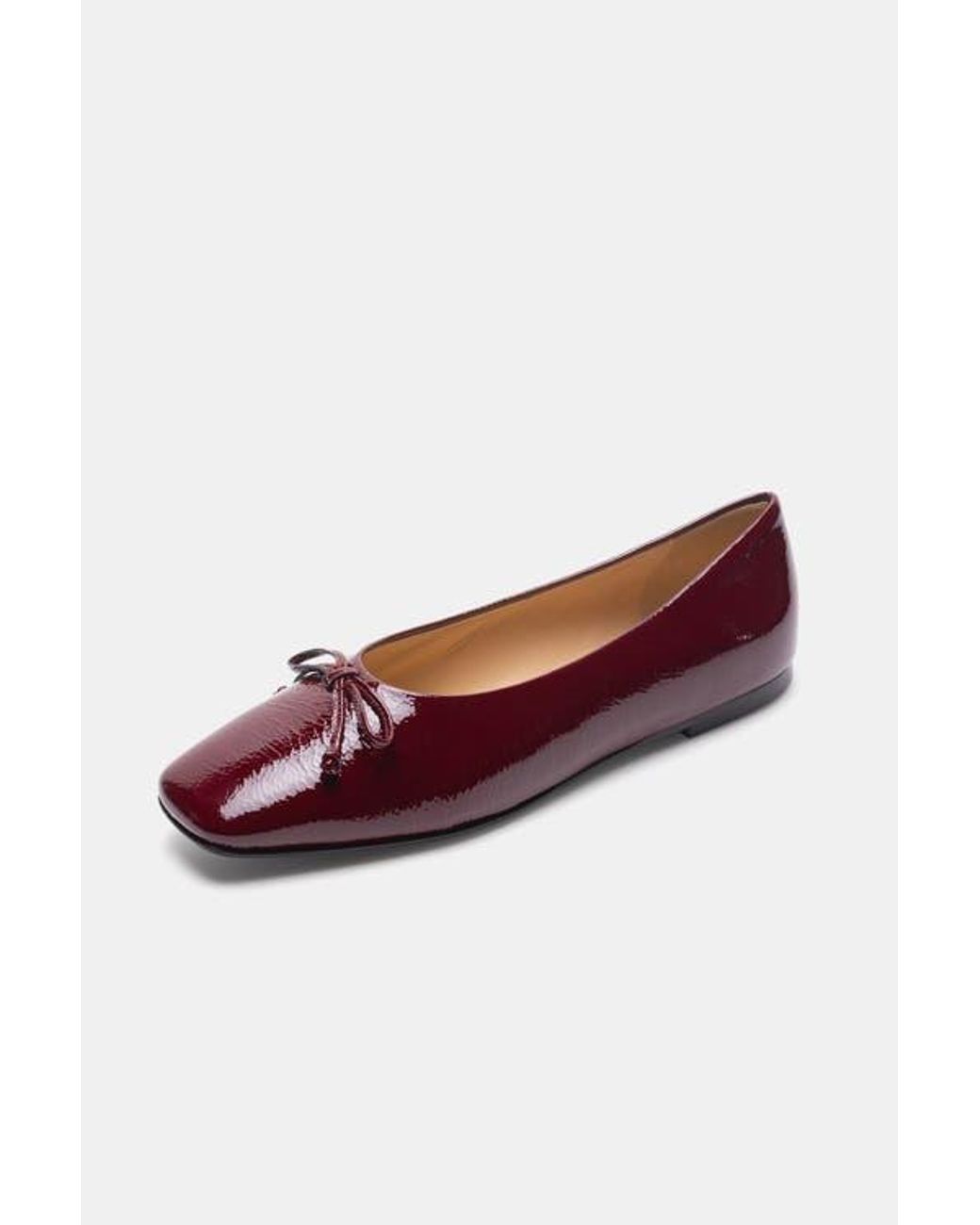 Bells Flats Java Flats Bells & Becks Felicia Square Toe Ballerina Flat in Red | Lyst
