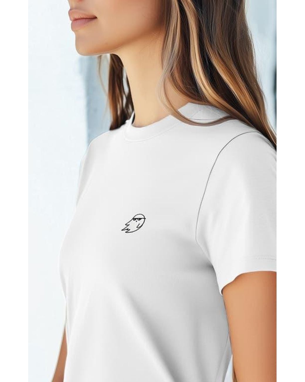 Alix White Ghost Mode Jersey Relaxed Tee