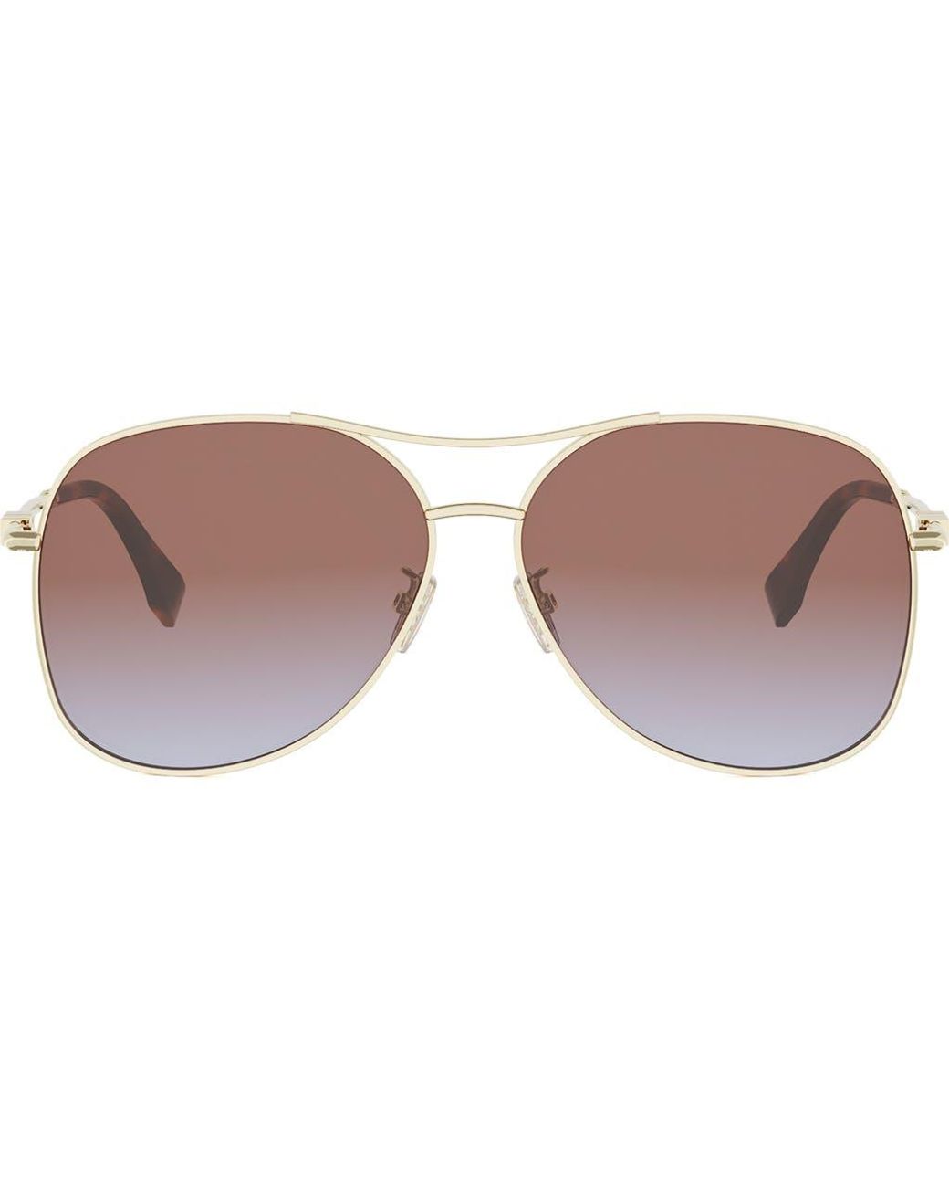 Fendi Brown Graphy 61Mm Gradient Pilot Sunglasses for men