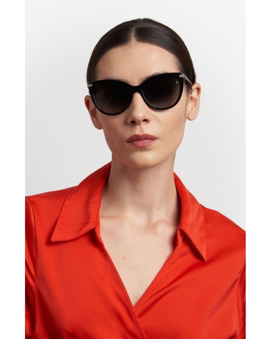 Stuart Weitzman Black 57Mm Gradient Butterfly Sunglasses