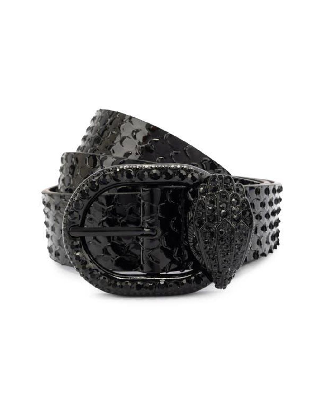 Kurt Geiger Mayfair Crystal Eagle Head Snake Print Leather  display picture 3
