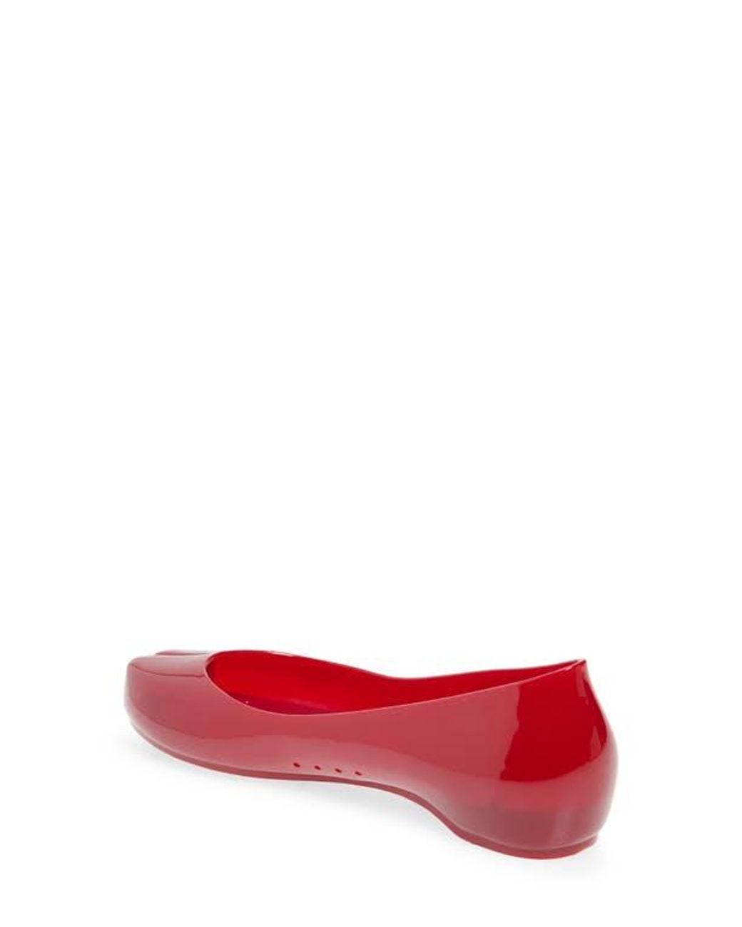 Jeffrey Campbell Red Fixed Split Toe Jelly Flat