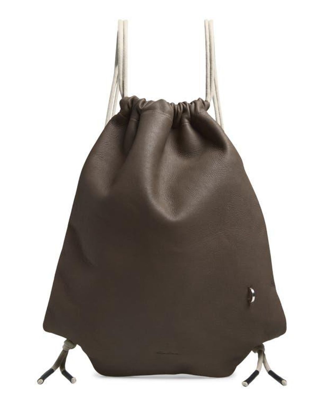 Rick Owens Brown Drawstring Bag