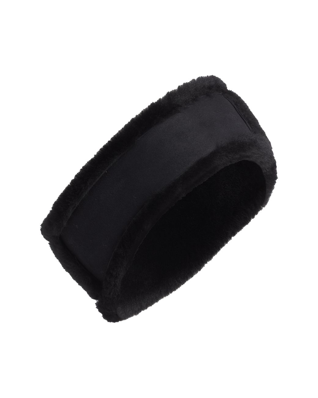 ugg reversible leather & shearling headband