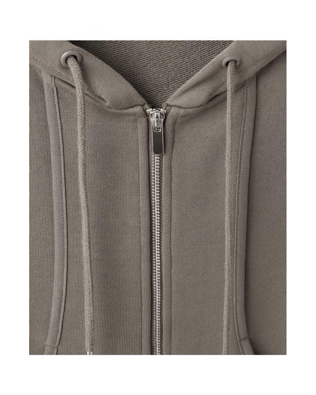 Mango Gray Seamed Terry Zip Hoodie