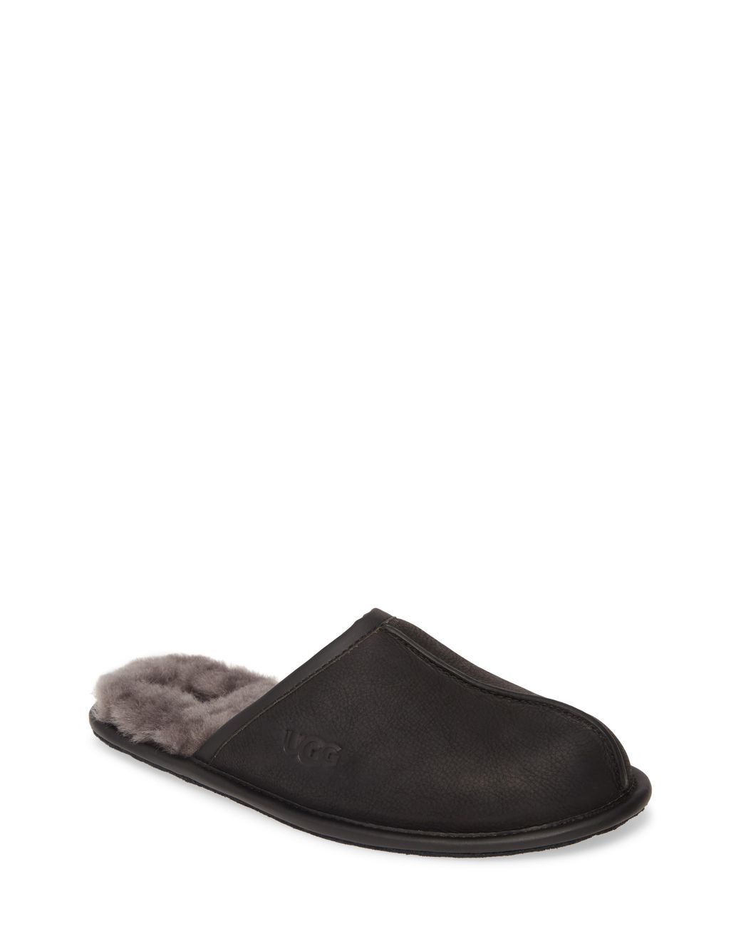 ugg leather scuff slipper