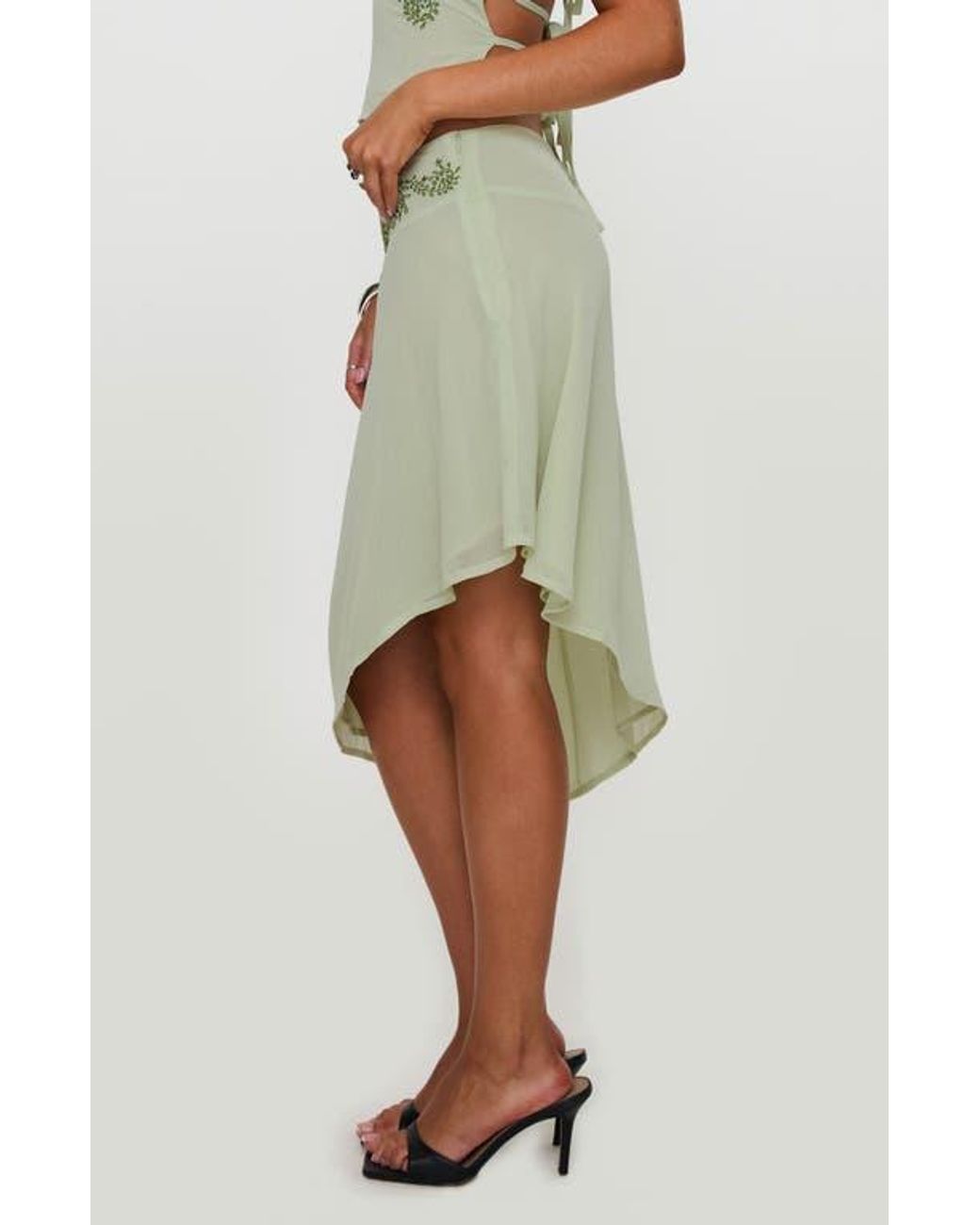 princess polly green embroidered dress Kenzie Maxi Dress Green main image 0