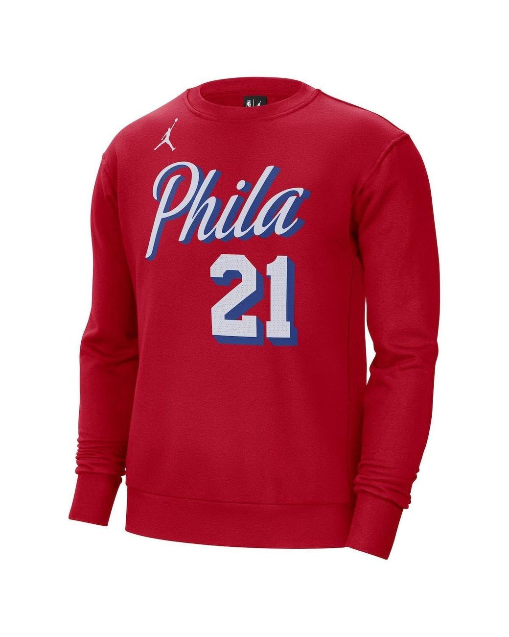 Men's Nike Joel Embiid Royal Philadelphia 76ers Diamond Icon Name & Number  T-Shirt