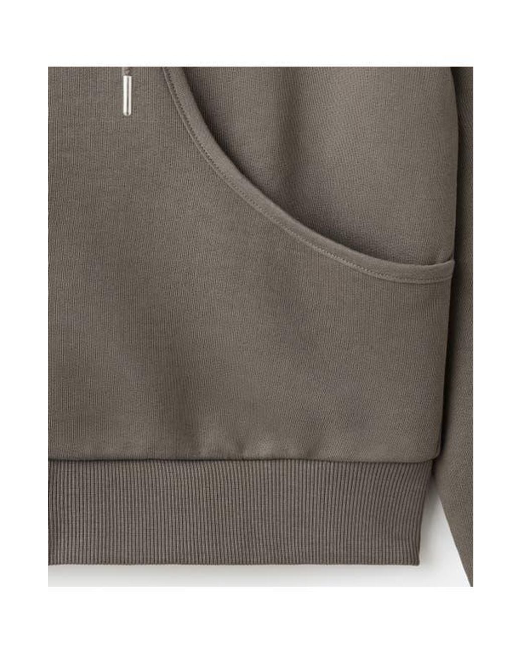 Mango Gray Seamed Terry Zip Hoodie