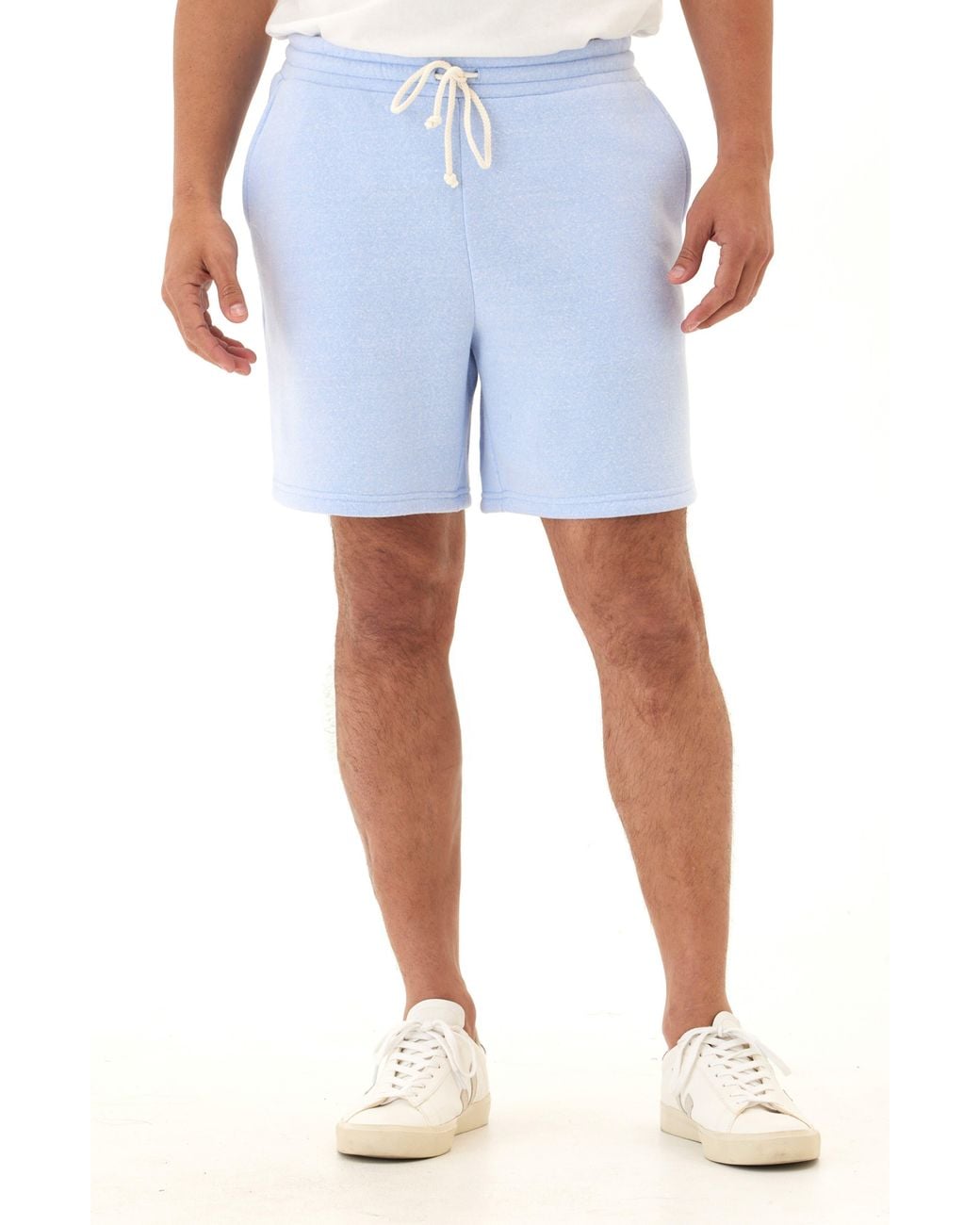 Threads For Thought Blue Garrett Drawstring Fleece Shorts for men