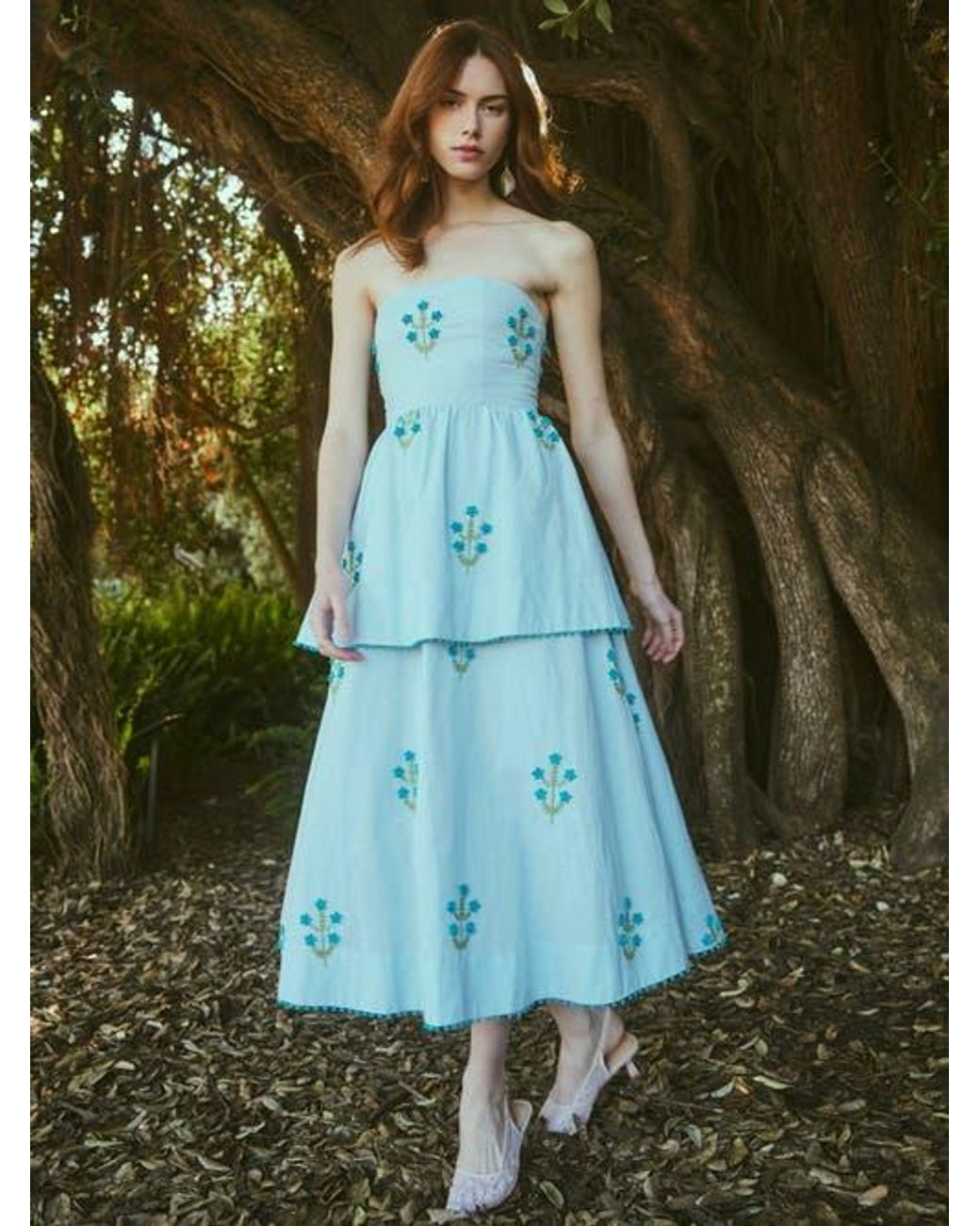chinese dress ladies Eden Strapless Maxi Dress