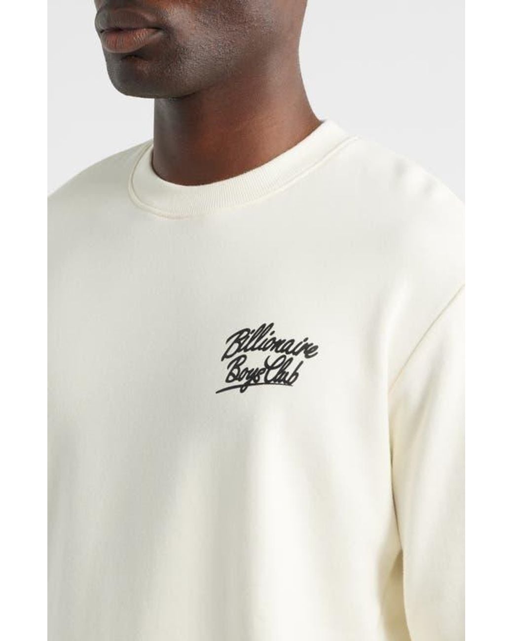 BBCICECREAM White Bb Small Script Cotton Sweatshirt for men