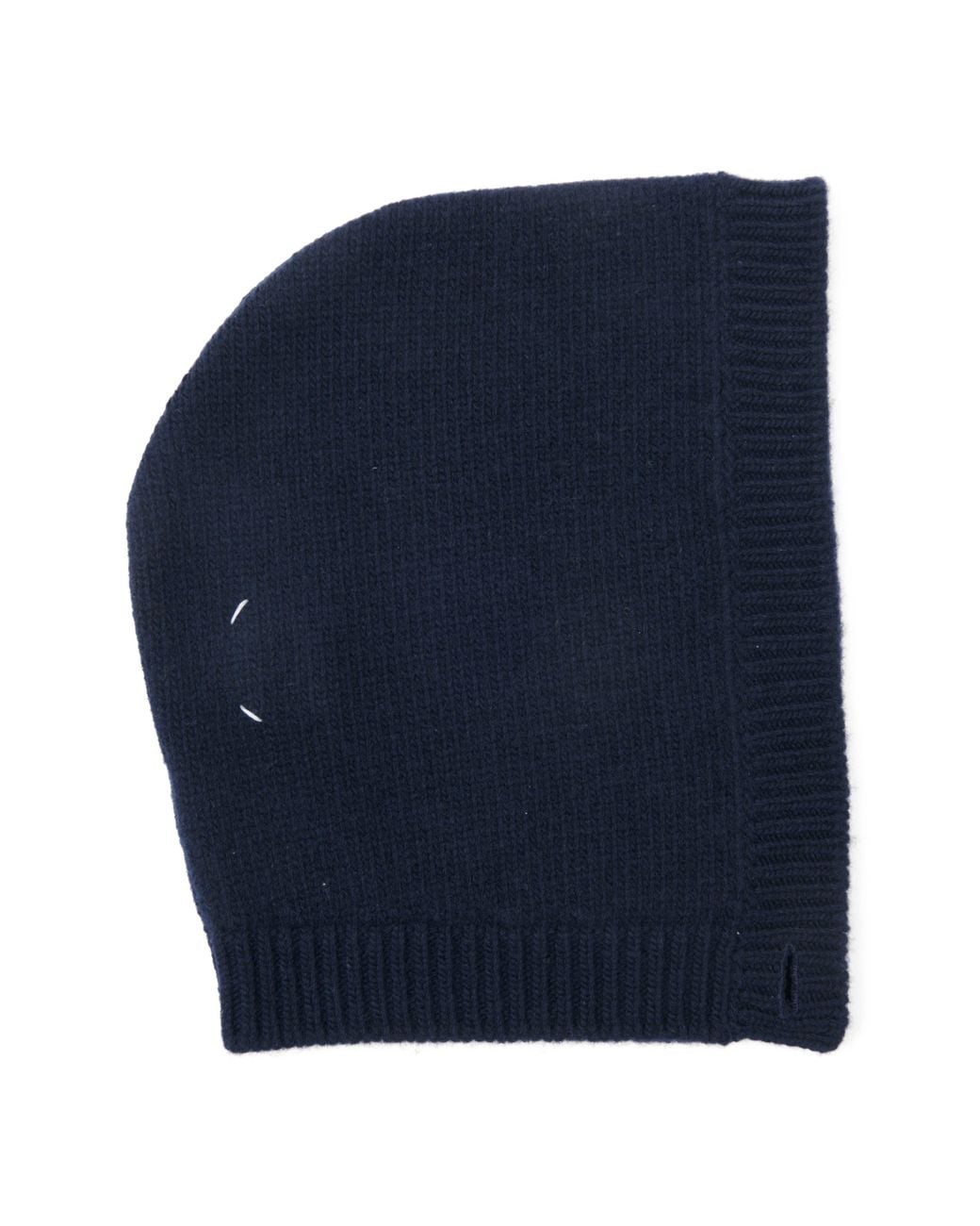Maison Margiela Blue Button Virgin Wool Knit Hood