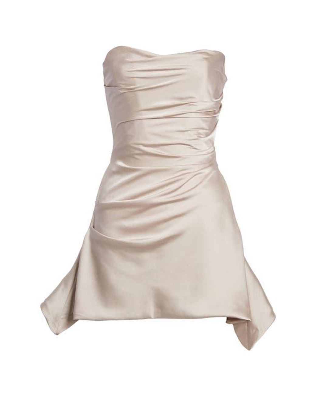 chinese dress ladies Jasmine Strapless Satin Maxi Dress / Sage | Meshki main image 1