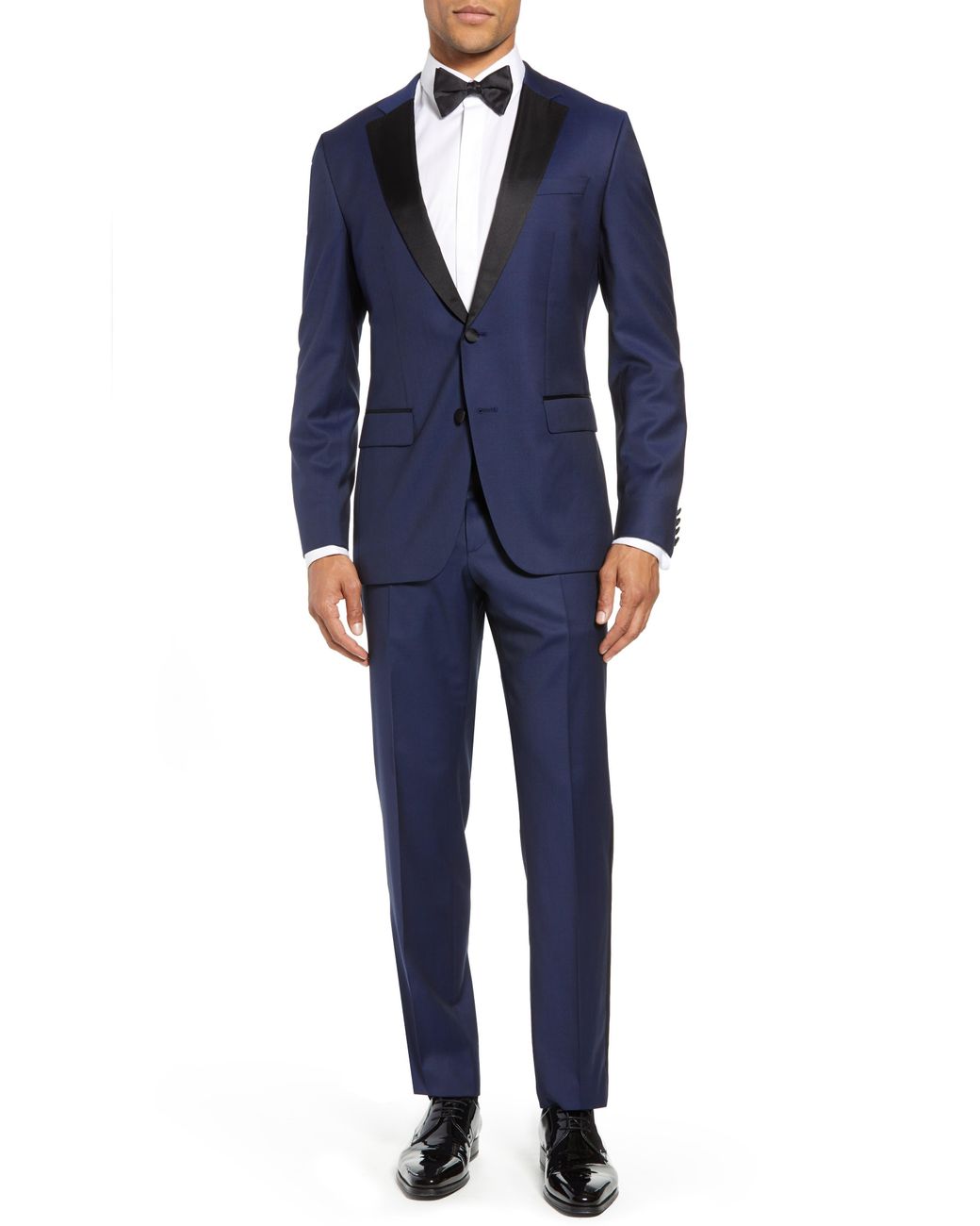 BOSS by HUGO BOSS Halven/gentry Slim Fit Wool Tuxedo in Blue for Men | Lyst