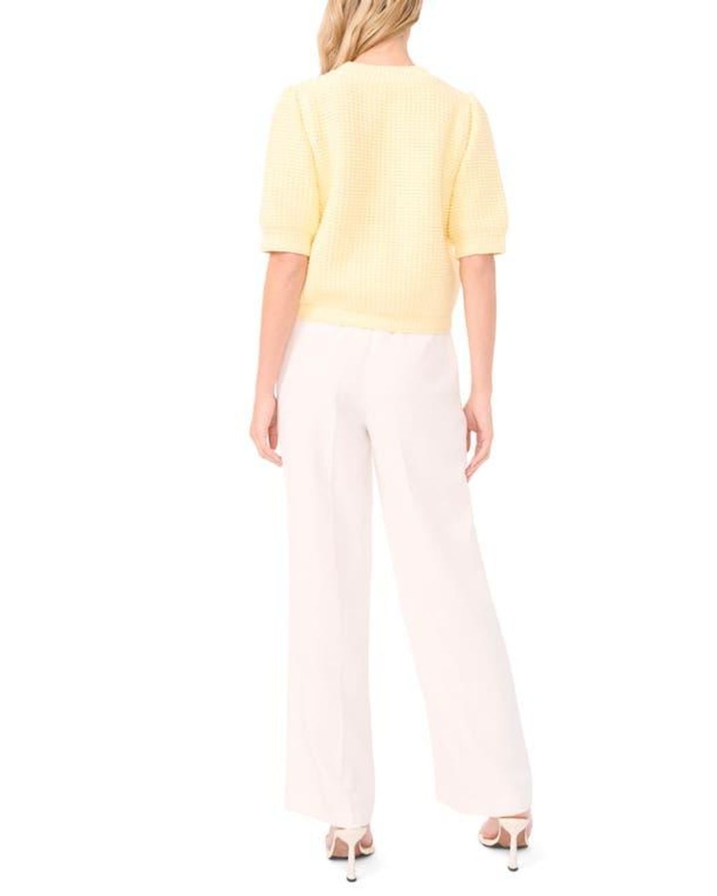 Halogen® White Button Up Sweater