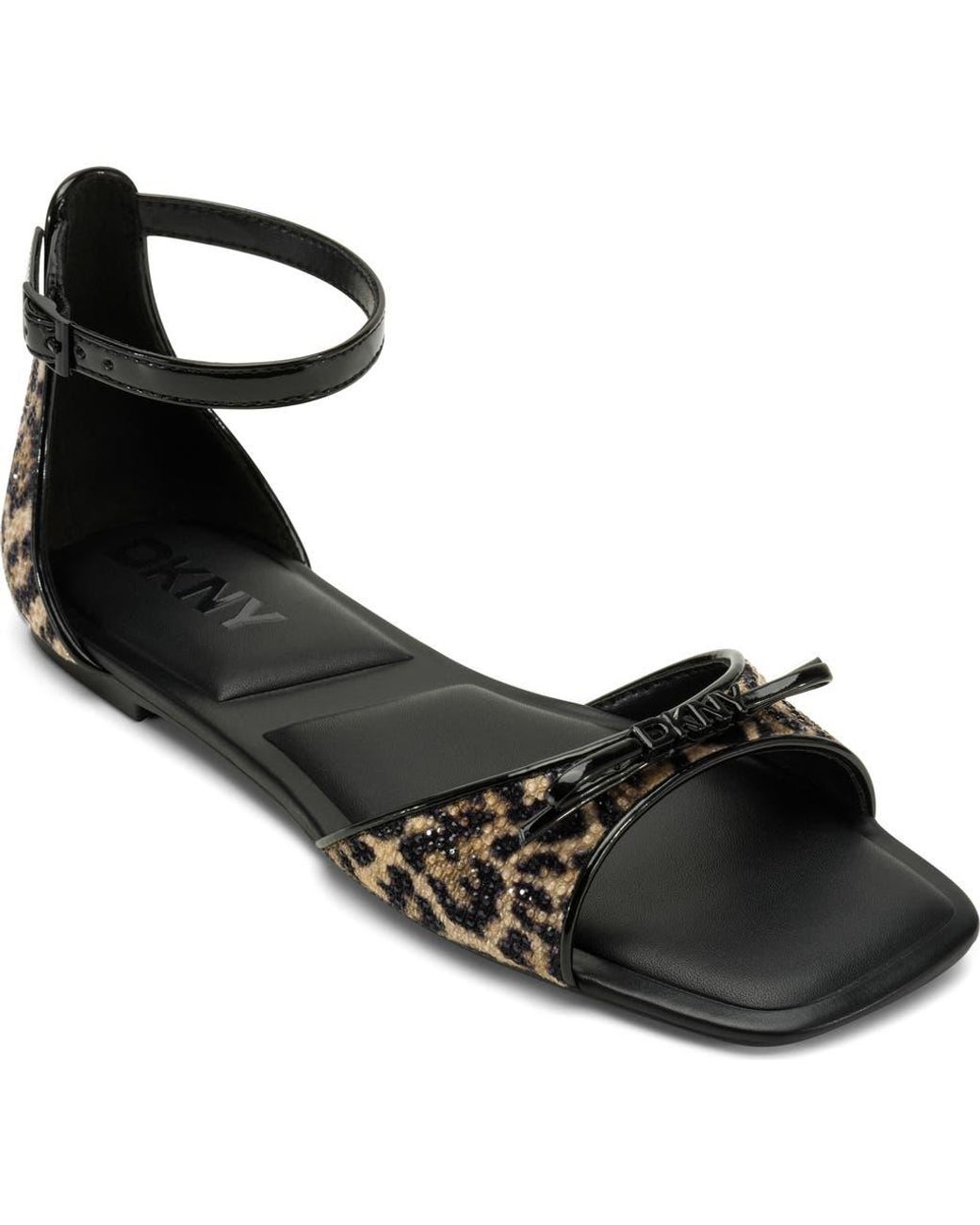 DKNY Black Dazey Ankle Strap Sandal