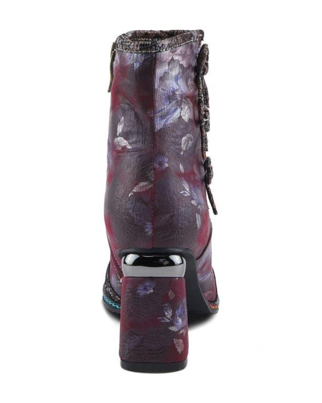 Spring Step Purple Carre Cap Toe Bootie