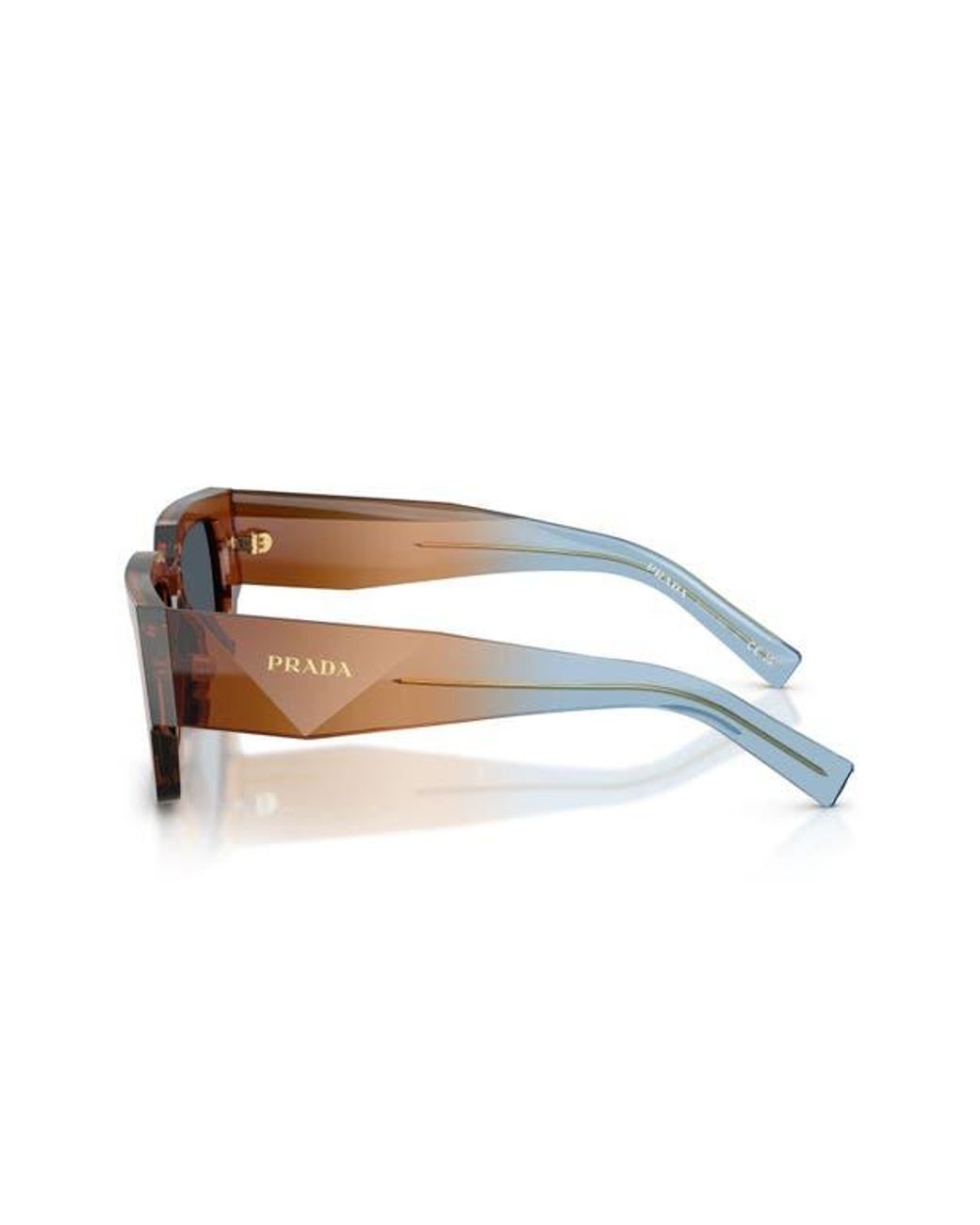 Prada Blue 55Mm Rectangular Sunglasses for men