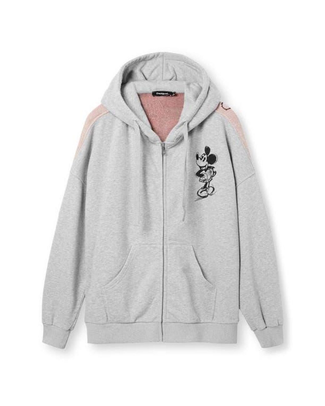 Desigual X Disney Mickey Mouse Cotton Graphic Zip-Up Sweater