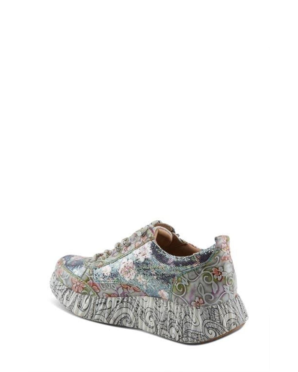 Spring Step Gray Motion Platform Sneaker