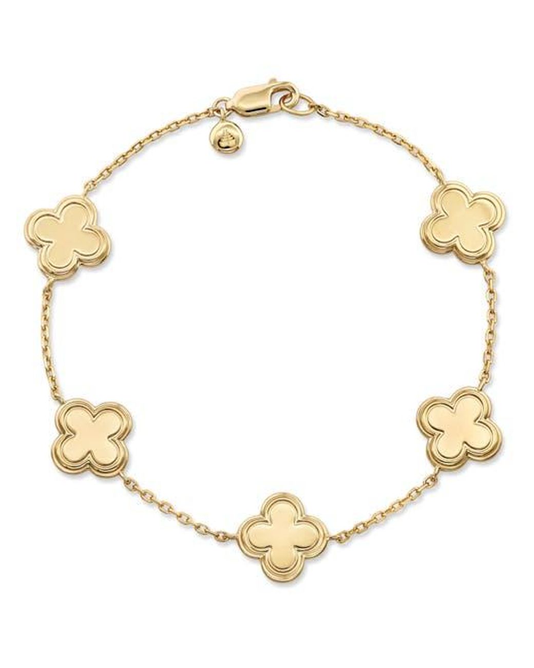 DEVATA Metallic Five Clover Chain Bracelet