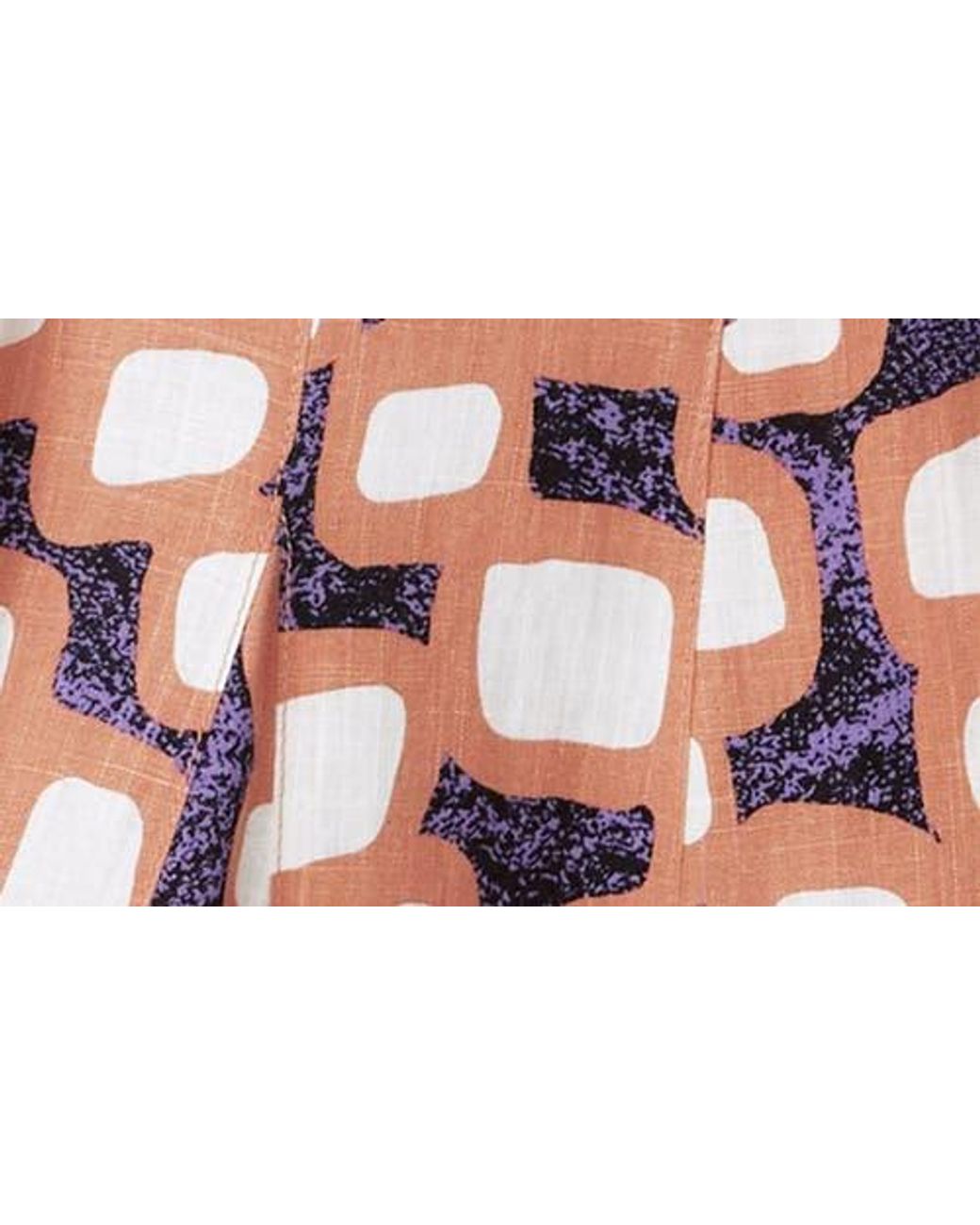 Diane von Furstenberg White Elliott Abstract Print Sleeveless Midi Dress