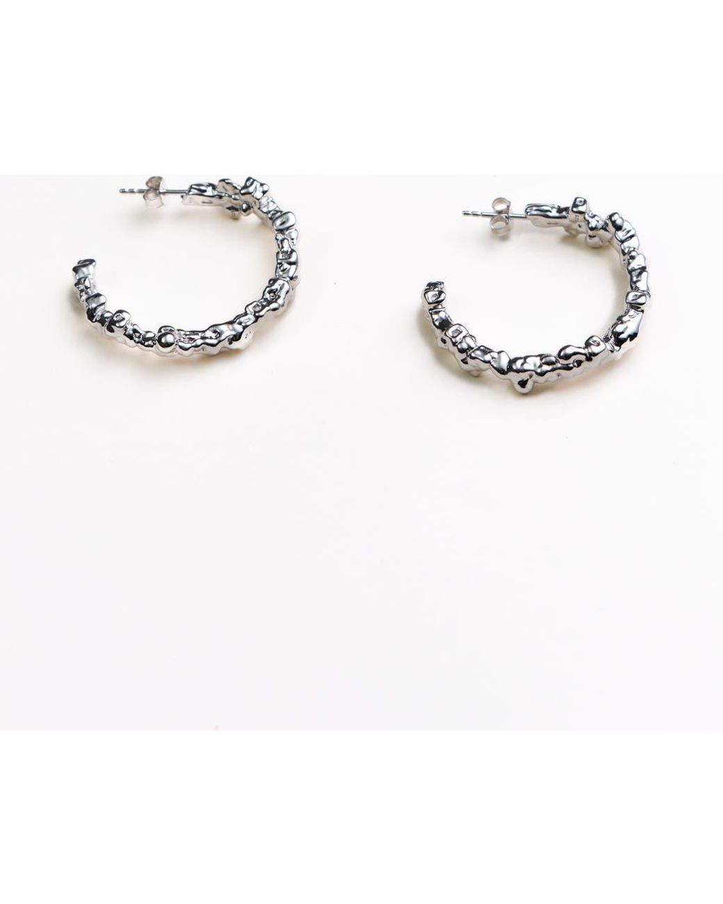Their Studios White Belle Scrunchie Hoops