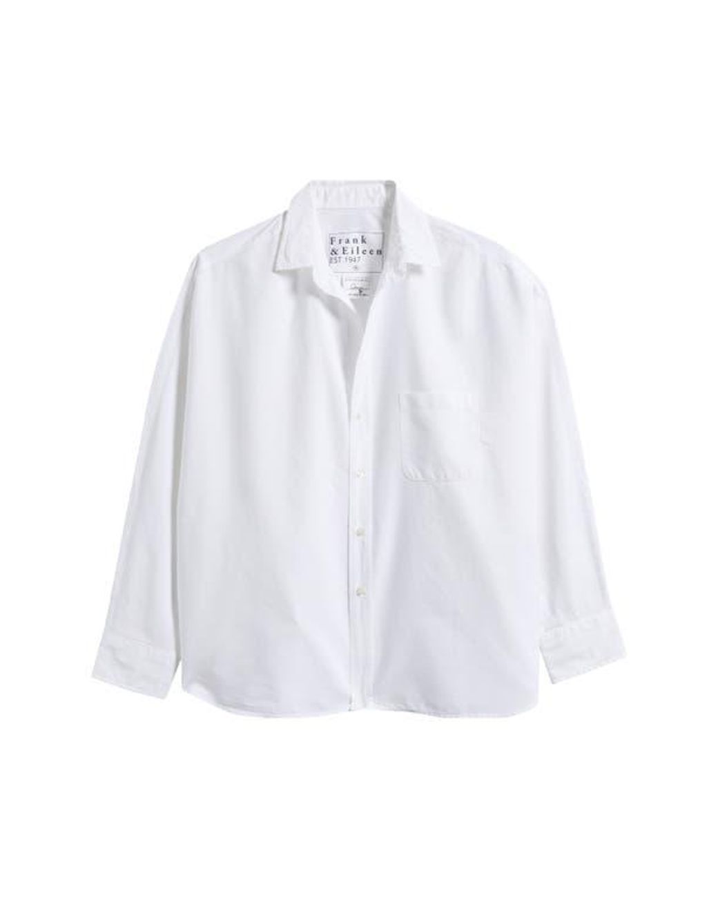 Frank & Eileen White Continuous Button-Up Shirt