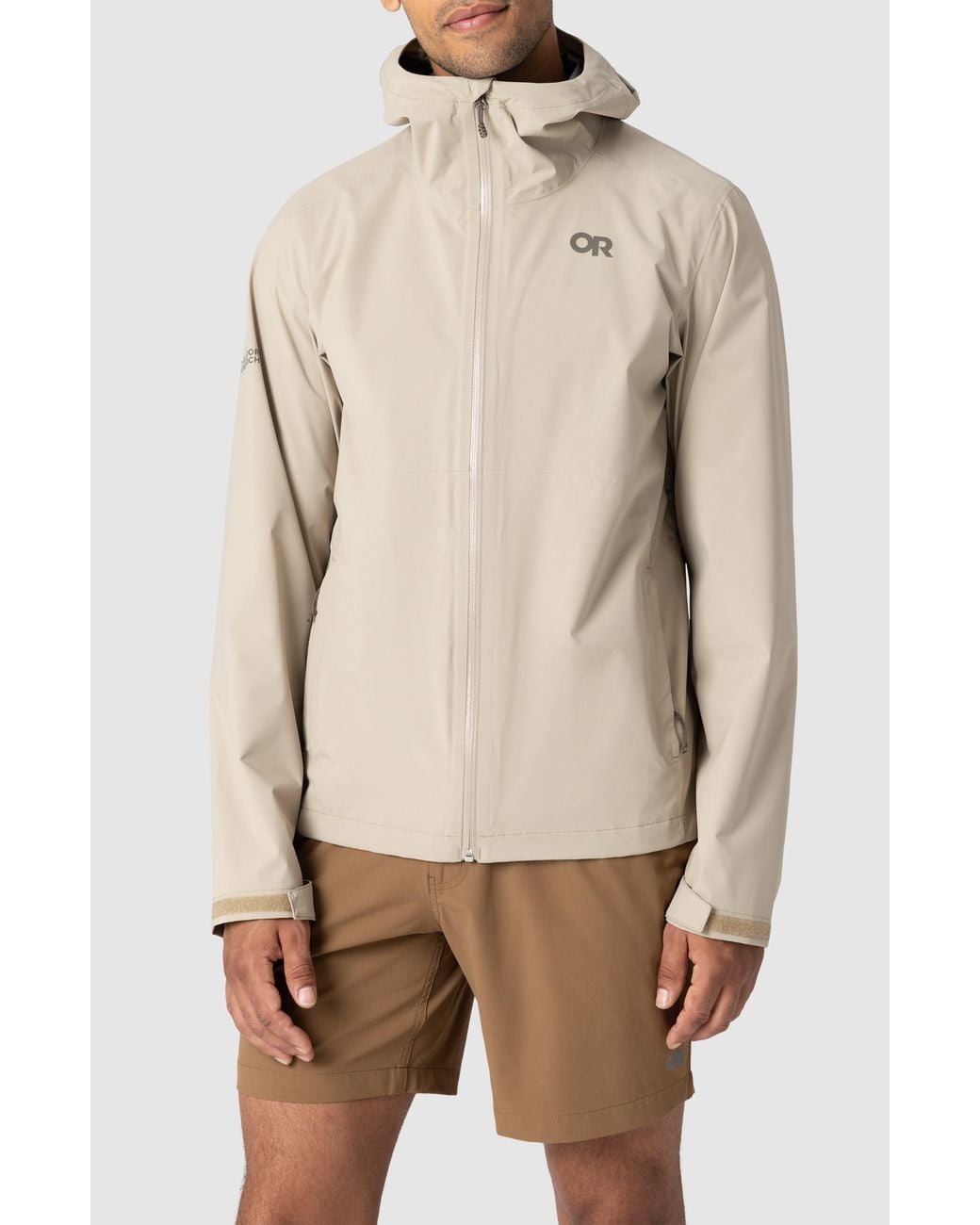 Outdoor Research Natural Stratoburst Packable Rain Jacket for men