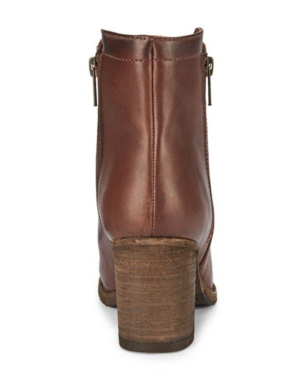 Frye Addie Double Zip Bootie in Brown Lyst